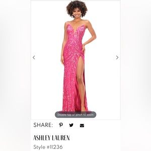 Bright Pink Ashley Lauren Prom Dress